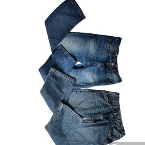 Size 8 PAIR BOYS jeans Boot Cut & Straight Leg Levi’s & Cat & Jack